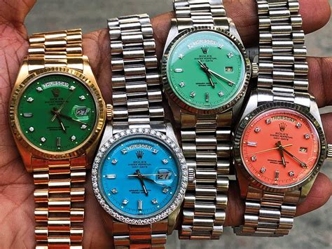 new rolex colours|Rolex watches and colorful swatches.